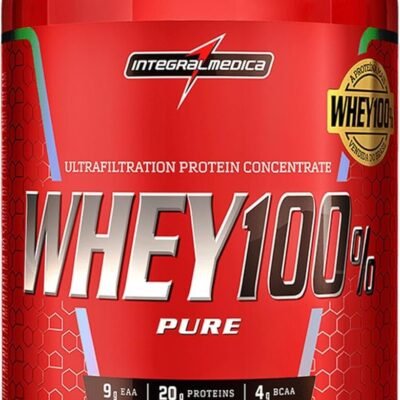 Integralmédica – Whey Protein Concentrado Cookies and Cream 100% Pure – 21g de Proteína por Scoop, Suplementação Alimentar Pós-Treino, Fórmula Enriquecida com BCAAs – Pote 900g